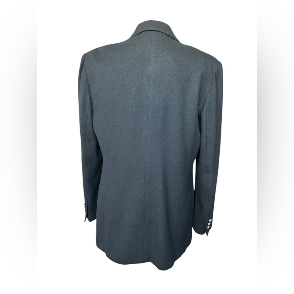 Vintage Stephanie Andrews 100% Wool Black Blazer Women’s size 8 - Picture 4 of 11